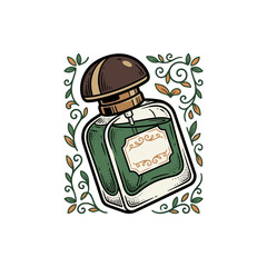 Naklejka premium Perfume bottle t-shirt design