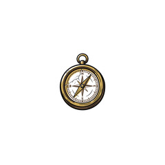 Pocket compass with crack © digital