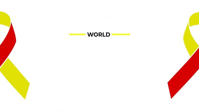 World hepatitis day on 28 july red yellow ribbons graphic awareness health disease medical. Perfect for health awareness campaigns and medical organizations.