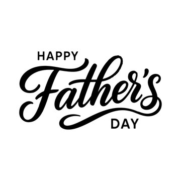 Happy Father's Day calligraphy script greeting card design