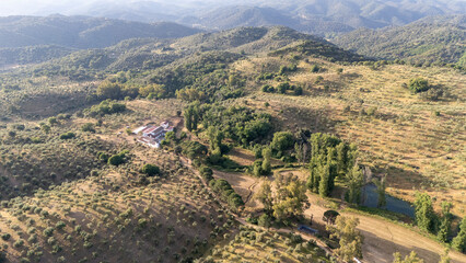 Obraz premium La Cartuja de Cazalla rural landscape in Andalucia