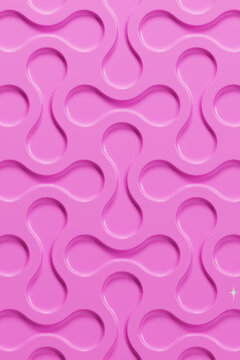 3D pink gel pattern with repeated fluid loop texture