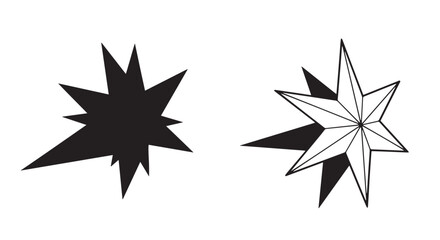 Obraz premium Abstract Starburst Black and White Vector Illustration