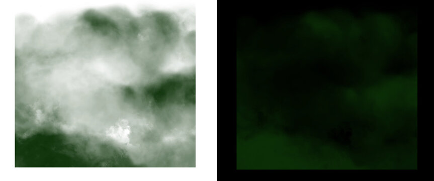 Green and white abstract cloudy textures