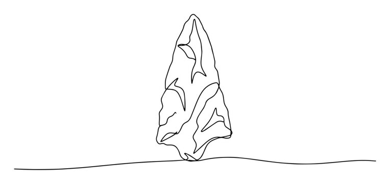 stone age flint tool vector illustration