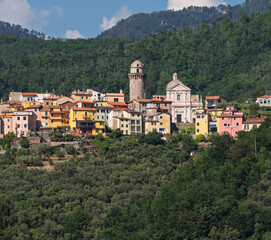 Naklejka premium Ortonovo a little village near la spezia