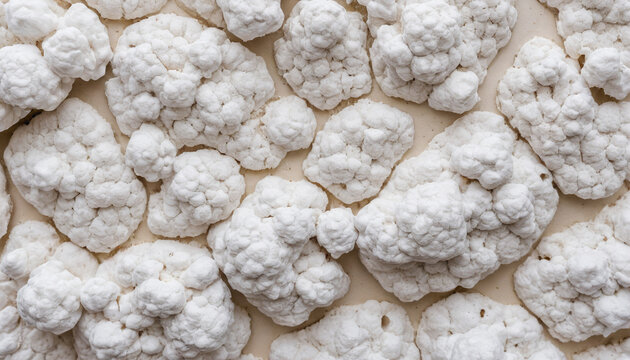 Detailed macro texture of bumpy white salt formation or mineral mineral stones
