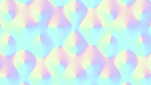 Neon colorful background with holographic shades and bright colors. artificial gradient background with relief and gradient knobs. Loop animation for