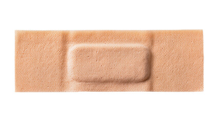 Obraz premium Fabric adhesive bandage with sterile pad, isolated on transparent background