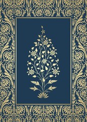 wedding card design, paisley floral pattern , India  © SIRIUS*