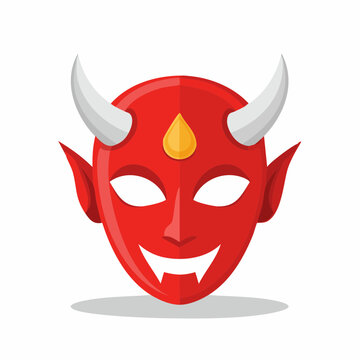 Red Devil Mask Icon