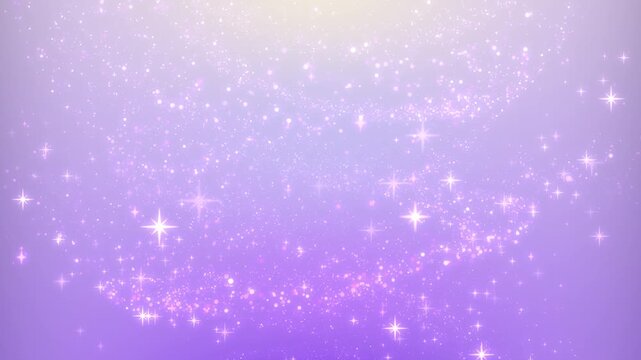 キラキラの粒子がゆっくり上昇するループ背景動画（紫・抽象・パーティクル） / A looping background video featuring sparkling purple particles slowly rising (abstract particle effect)