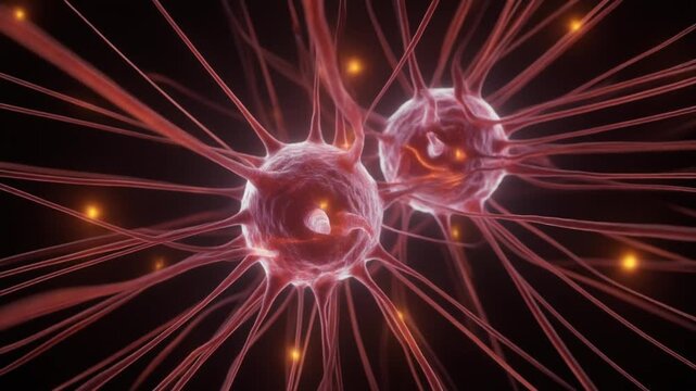 3D medical visualization of centrosome activity in a dividing cell
