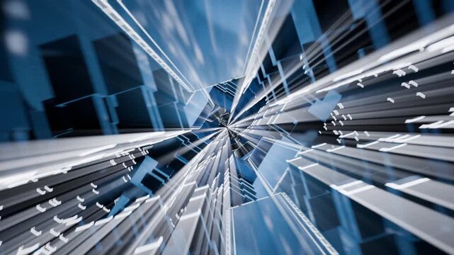 Abstract 3D infinite tunnel with glowing effects, endless seamless VJ loop animation, Abstract 3D infinite tunnel with glowing effects, endless seamless VJ loop animation, wire framed design design