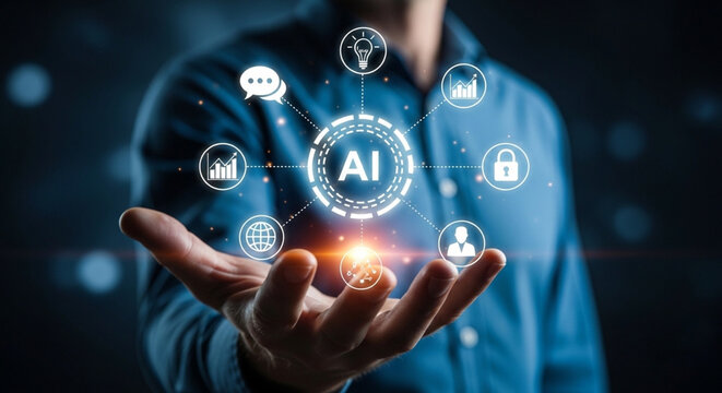 Ai business automation dashboard data analytics machine learning digital transformation concepts