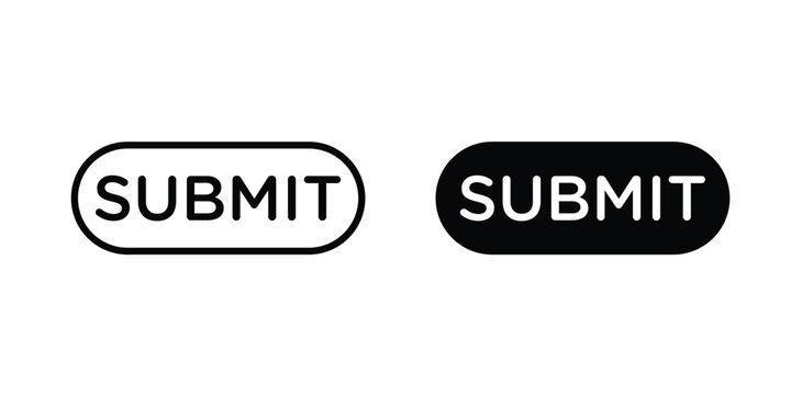 Submit button icon vector illustration on white