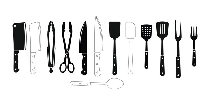 Kitchen utensil icons