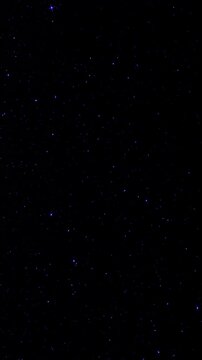 Space and stars, imitation. Twinkling of pointed stars. Smooth rotation.	
