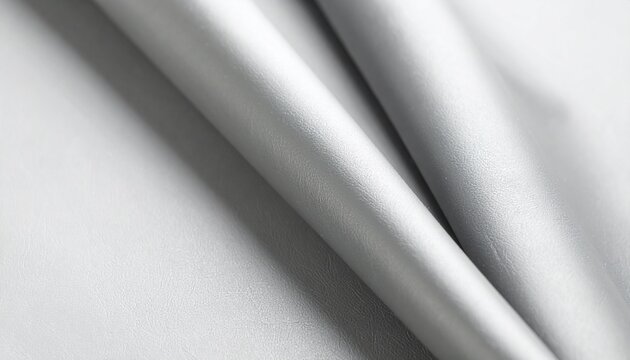 Close-up of Textured Silver Leather Material