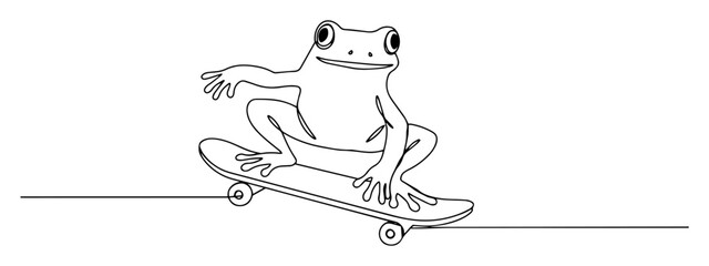 frog riding a skateboard © Wieslaw