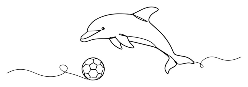 dolphin playing with soccer ball