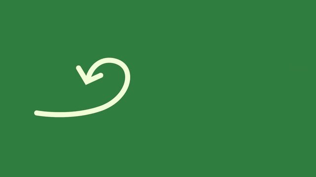 green screen arrow pointing up in middle q logo letter animated chromakey layers design gesture style expression cartoonish creative