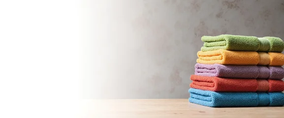 stack of colorful towels © Giuseppe Cammino