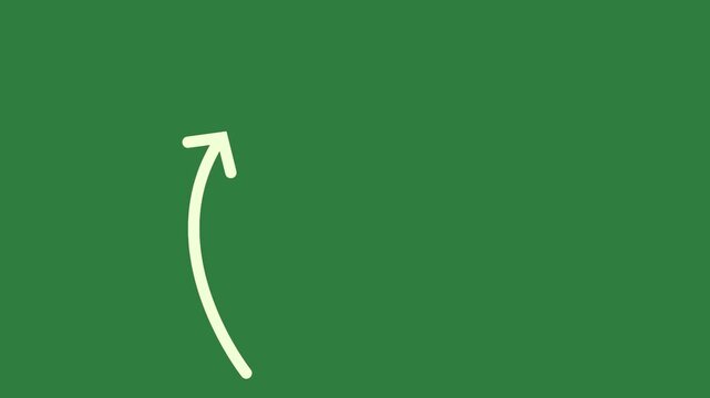 green screen arrow pointing up smiley face to right animated chromakey scene motion elements expression colorful backgrounds