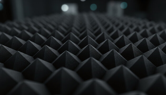 Military stealth radar absorbing material RAM matte black geometric texture