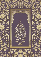wedding card design, paisley floral pattern , India  © SIRIUS*