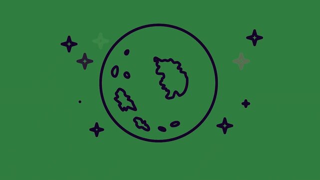 Drawing Egg Earthanimated Animated Green Screen Chroma Key