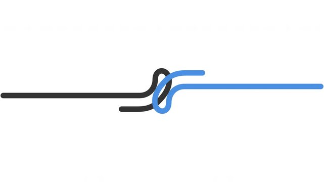 Minimalist Monoline Abstract Graphic Design Showcasing Intertwined Lines, Symbolizing Connection, Unity, and Interdependence in a Clean and Modern Visual Style