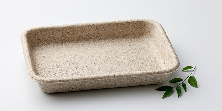 Sustainable packaging molded pulp tray biodegradable serving tray eco friendly design natural