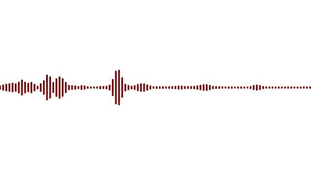 White audio visualization effect with alpha channel. Audio spectrum waveform animation,audio frequency sound waves equalizer spectrum on black background, Sound equalizer bars music audio waveform