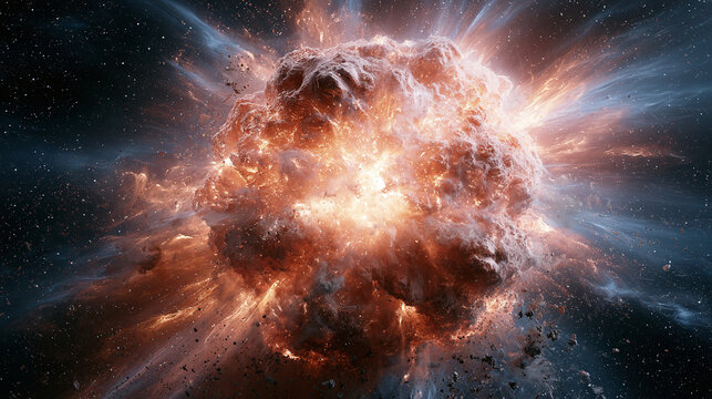 A supernova explosion, the violent death of a massive star, releasing energy visible across vast distances