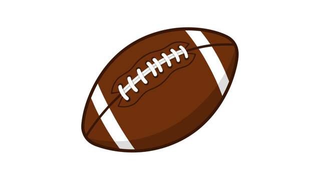 American Football Ball Isolated on White Background