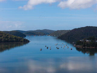 Naklejka premium Scenic view of bay of water in Central Coast area, NSW, Australia.