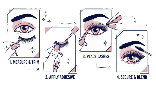 Step-by-step guide to applying false eyelashes for beautiful eyes