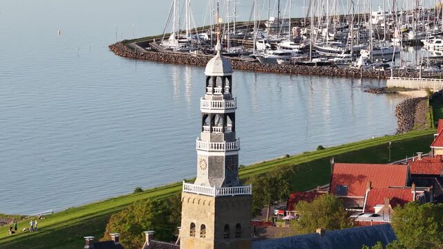 Aerial View of Grote Kerk Hielpen in Hindeloopen