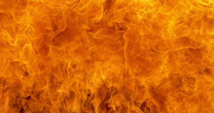 Realistic super slow motion fire blast explosion isolated on green screen background. Massive expanding flame burst ideal for VFX compositing, action scenes and cinematic effects.