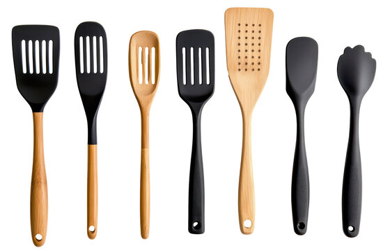 Set of spatula ladle spoon utensil for cooking kitchenware equipment png