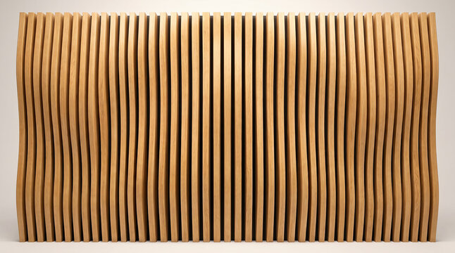 Oak wood slats parametric acoustic wall panel full frame background
