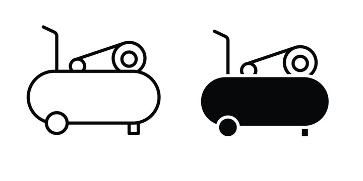 Compressor icon outline icons collection. Flat icons