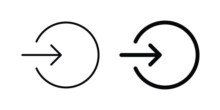 Enter icon outline icons collection. Flat icons