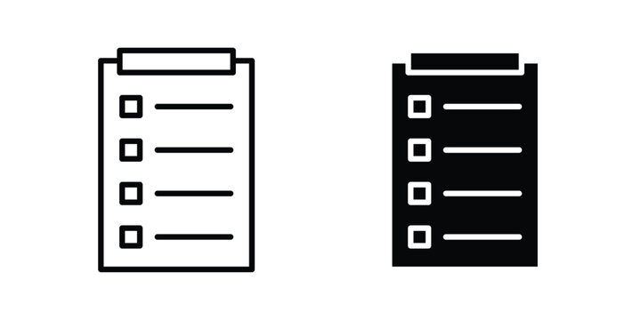 List icon outline icons collection. Flat icons