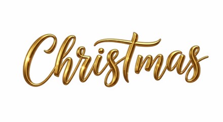 Fototapeta premium christmas, gold, text, holiday, festive, glitter, season, celebration, decoration, winter, sparkle, message, greeting, white, background, nobody, golden, shiny, merry, card, design, typography, orname