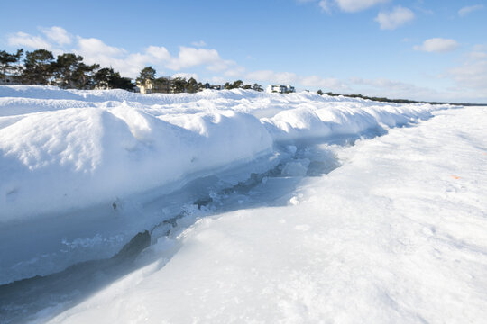 winter landscape with snow, Binz, R&uuml;gen