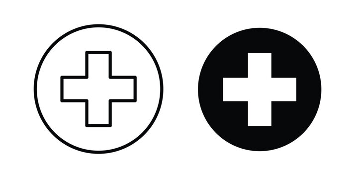 Plus icon outline icons collection. Flat icons