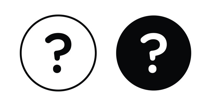 Question icon outline icons collection. Flat icons