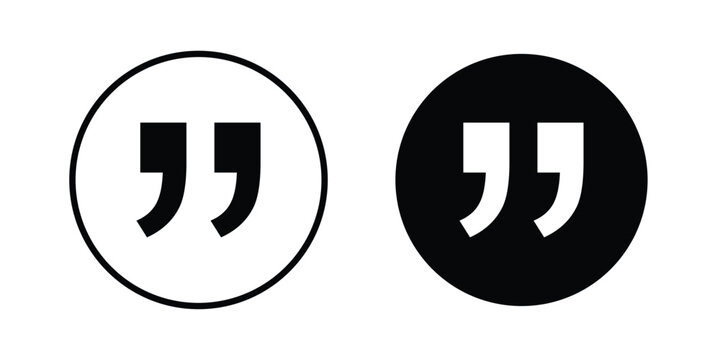 Quote right icon outline icons collection. Flat icons
